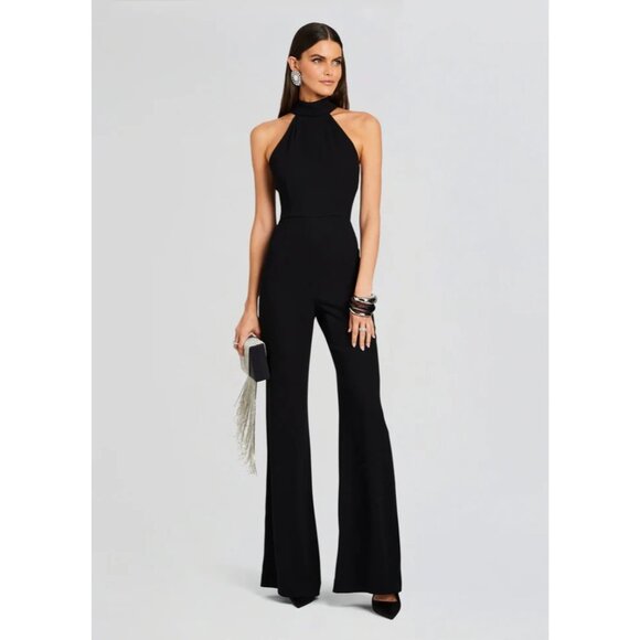 SANS FAFF Taylor Tie Back Jumpsuit in Black XSmall New Womens Dressy One Piece - Picture 13 of 13